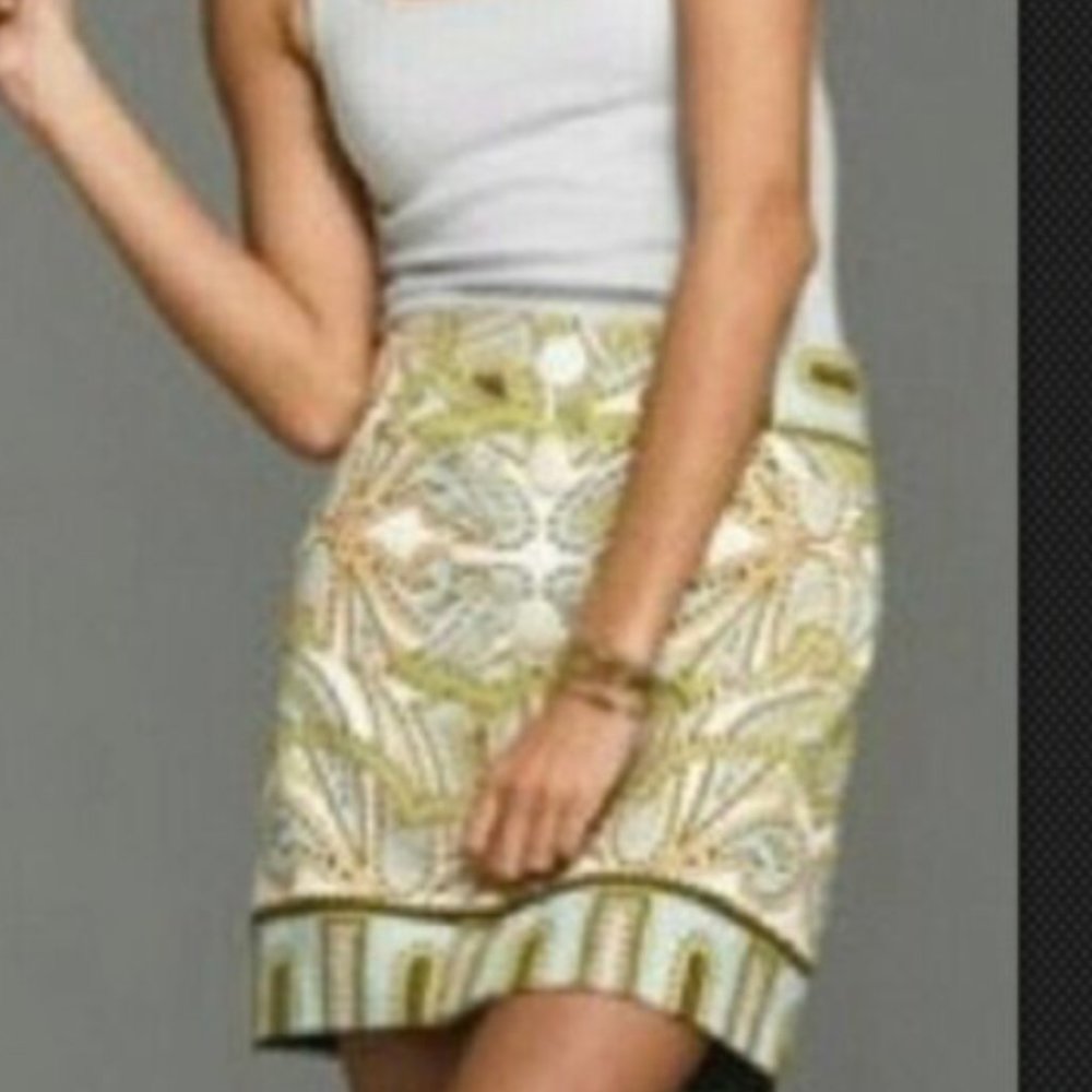 J. Crew  trastevere paisley button mini skirt  size xs